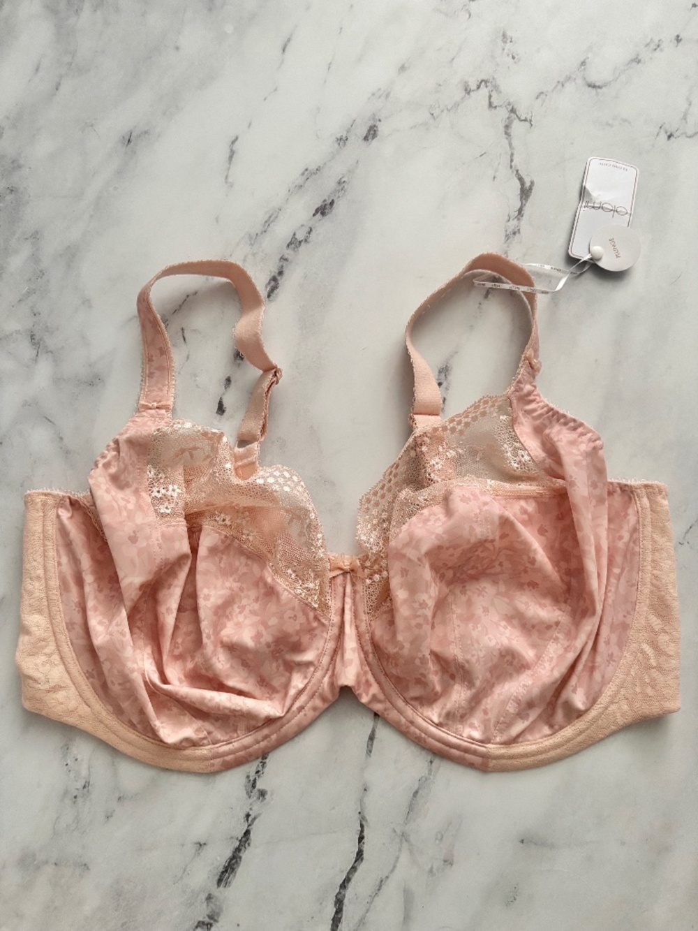 Elomi Blush Pink Lace Underwire Bra